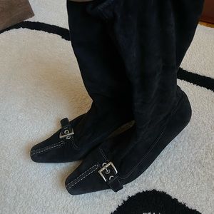 Prada vintage suede socks boots